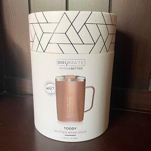 NIB Brumate Glitter Rose Gold Toddy